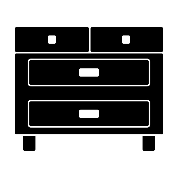 橱柜图标，办公室矢量，抽屉插图图片下载
