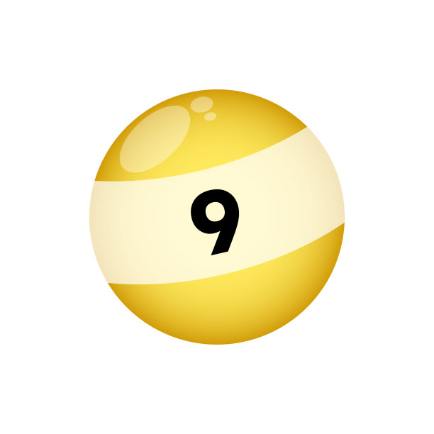 台球图标矢量闪亮的设计模板图片下载