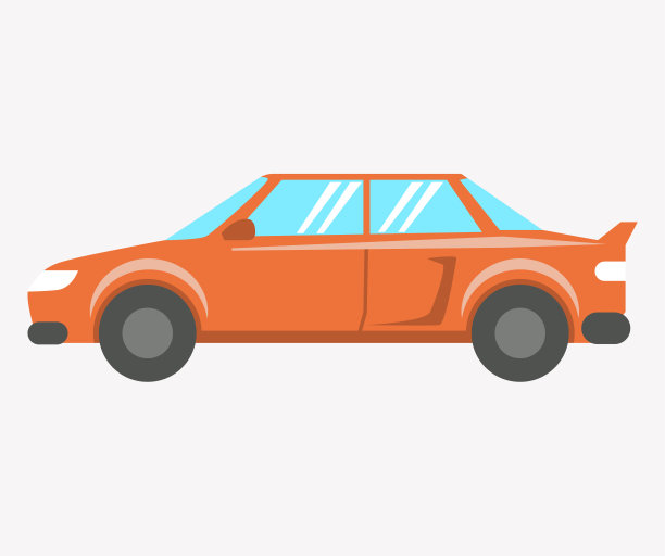 橙色汽车，现代掀背侧视图。汽车，驾驶员驾驶的有马达和轮子的车辆图片下载