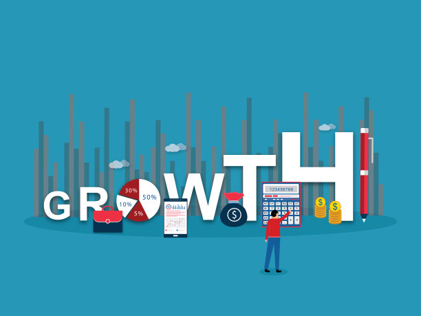 商人站在成功的增长图表后的冠状病毒效应，业务增长后的衰退图片下载
