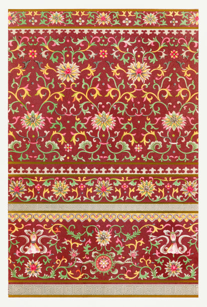 中式花卉图案图片下载