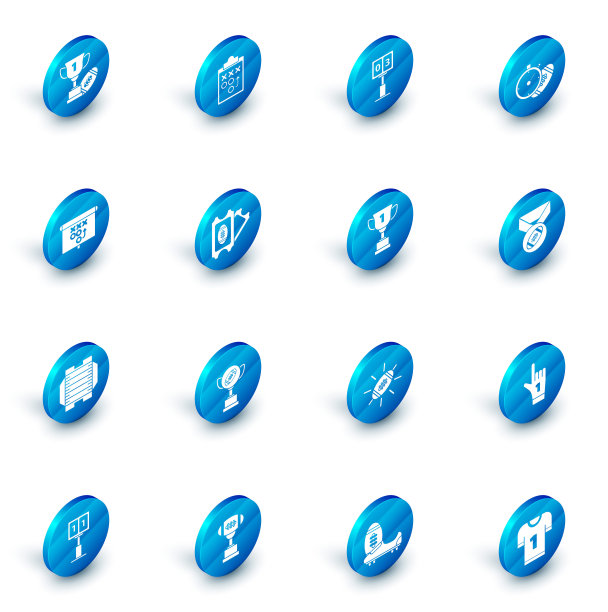 设置规划策略概念，体育足球机械计分板和结果显示，美式足球秒表，场地，门票，奖牌和奖杯图标。向量图片下载