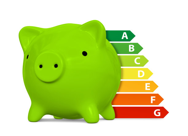 绿色储蓄罐与能源效率课程。欧盟能源标签图片下载