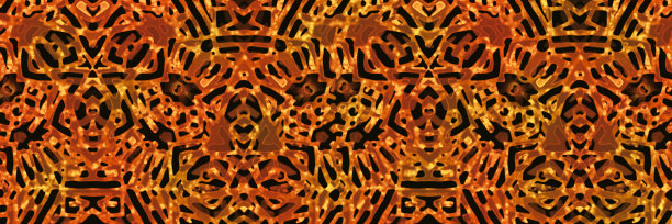 部落图案，无缝设计，几何形状，涂鸦风格，红色，黑色，橙色和棕色，插图图片下载