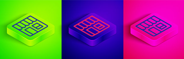 等距线购物大楼或市场商店图片下载