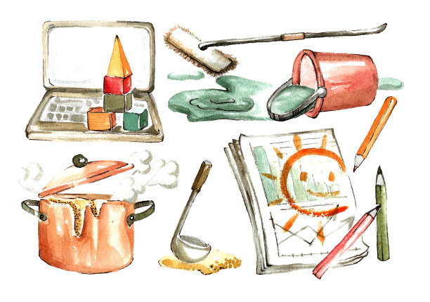 母亲和事业。图片下载