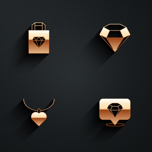 集购物袋珠宝钻石项链与图片下载