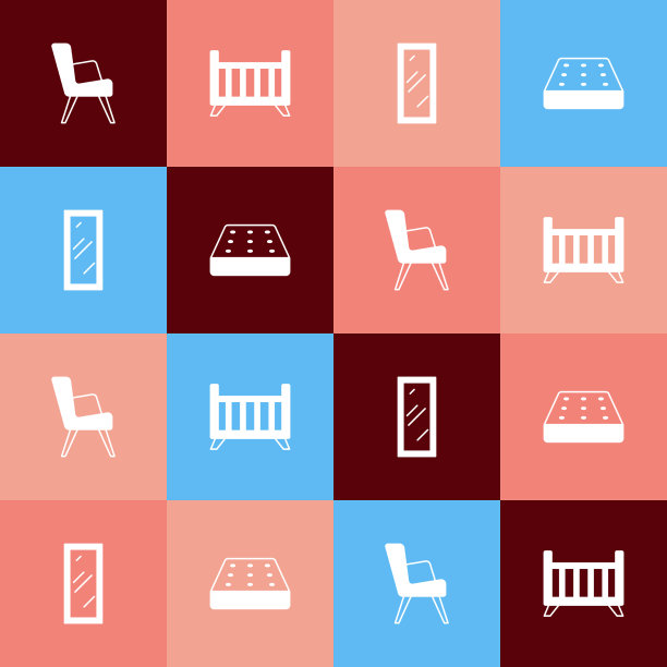 设置波普艺术扶手椅婴儿床摇篮床大图片下载