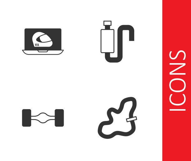 赛车赛道设置头盔底盘车和小车图片下载