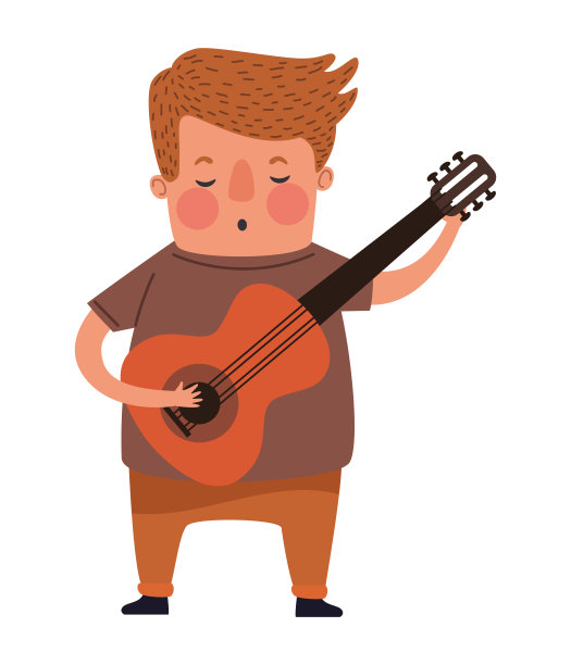 金发男子弹吉他图片下载