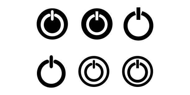 关机或开机。电源按钮。关闭或打开矢量插图。图片下载