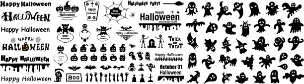 万圣节剪影图片下载