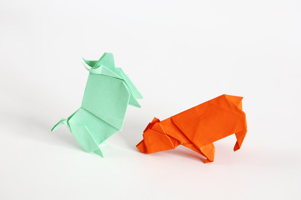 牛涨熊跌，折纸人物，交易所符号交易图片下载