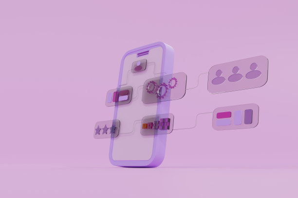 三维渲染智能手机模型创建用户界面管理模板节点图形UX用户界面系统，web体验设计师数据流程开发原型界面流程图应用图片下载