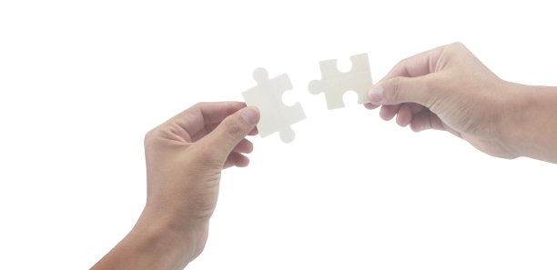 连接拼图。业务解决方案的成功图片下载