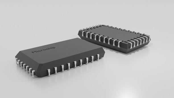 32针微芯片，逼真，3d渲染图片下载