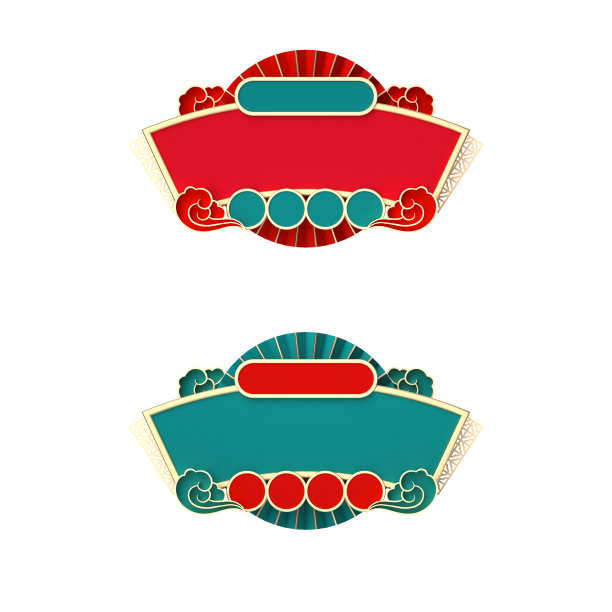 3D中式标题边框横幅图片下载