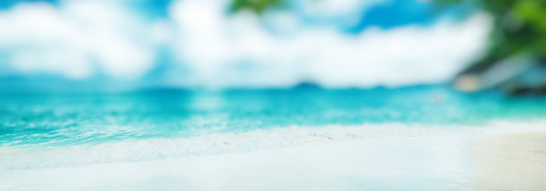 消失的热带海岸线全景图图片下载