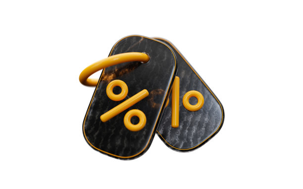 3d黑色光滑的优惠券凭证与纹理孤立的背景。黑色和黄色。促销您的广告与折扣券。“黑色星期五”。三维效果图图片下载