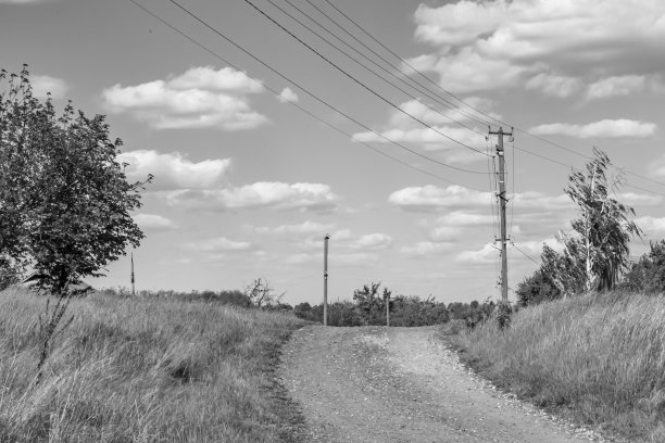 美丽的空旷的柏油路在乡村的光背景图片下载