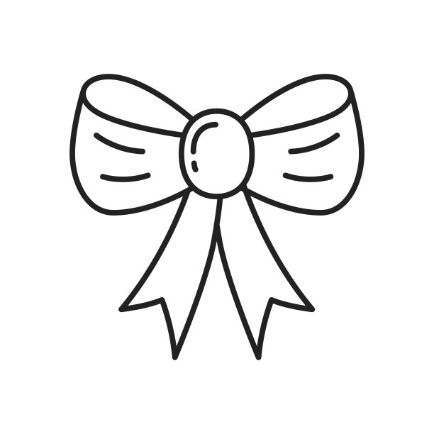 鞠躬为礼物图标。高质量的黑色矢量插图。图片下载