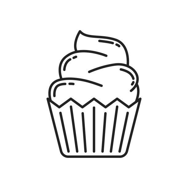 蛋糕图标。高质量的黑色矢量插图。图片下载