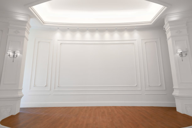 礼堂舞台与木地板。图片下载