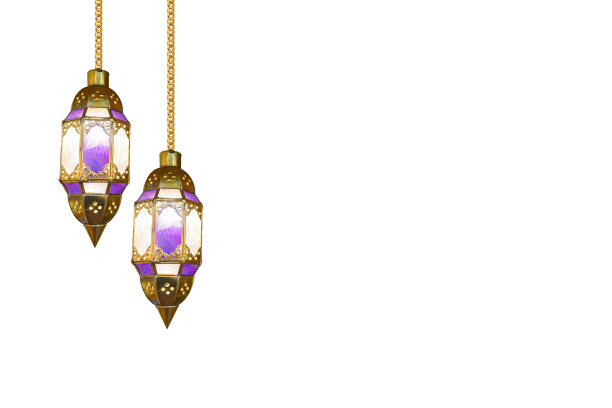 斋月卡里姆背景卡设计，开斋节，古尔邦节，古尔邦节，与灯笼，伊斯兰装饰，适合贺卡，壁纸的伊斯兰问候旗帜图片下载