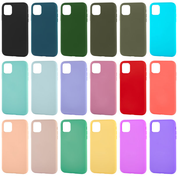 硅胶手机壳，白色背景绝缘图片下载