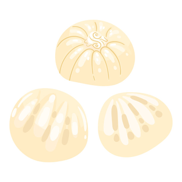 可爱的卡通饺子矢量图。传统的中国饺子。矢量插图剪贴艺术。可爱元素用于贺卡、海报、贴纸和季节性设计。孤立在白色背景上。图片下载