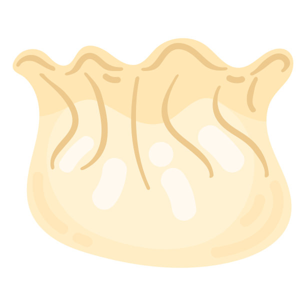 可爱的卡通饺子矢量图。传统的中国饺子。矢量插图剪贴艺术。可爱元素用于贺卡、海报、贴纸和季节性设计。孤立在白色背景上。图片下载