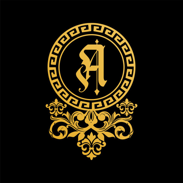 一个字母皇家奢侈品标志模板矢量艺术餐厅，皇室，精品，咖啡馆，酒店，纹章，珠宝，时尚和其他矢量插图。图片下载