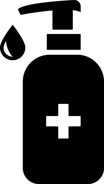 洗手液或洗手酒精凝胶图标矢量图片下载