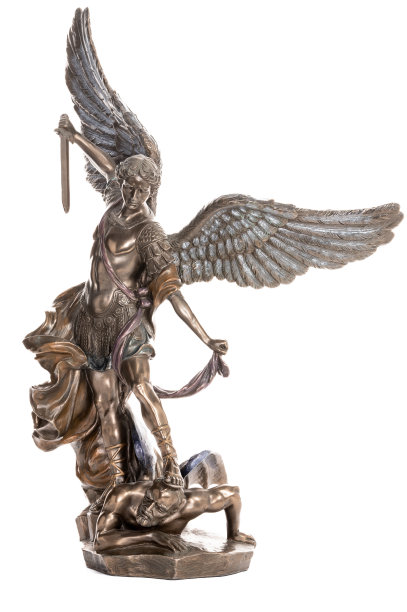 大天使米迦勒铜像被隔离图片下载