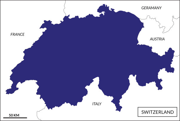 瑞士地图图片下载