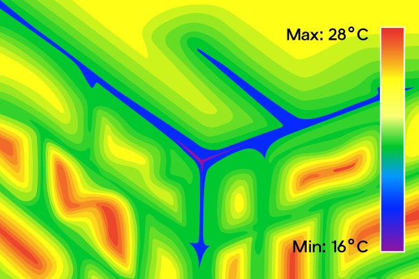 家庭矢量插图中混凝土块角的热图像图片下载