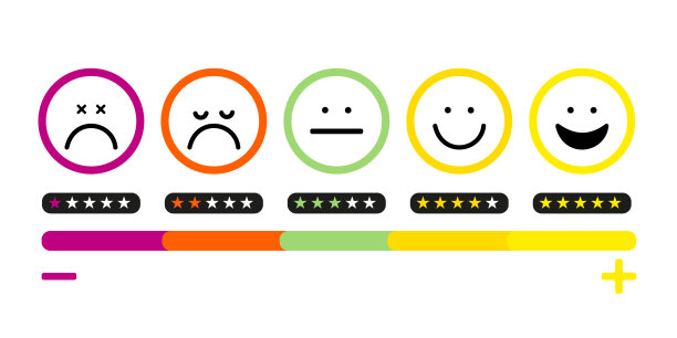 一套带有星星彩色平面图标的表情符号。图片下载