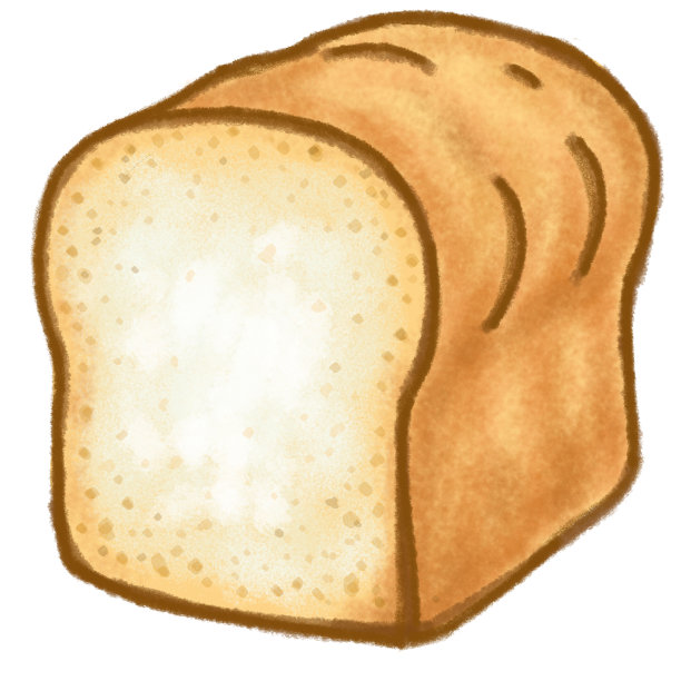 面包面包，手绘粉彩和粉笔插图图片下载