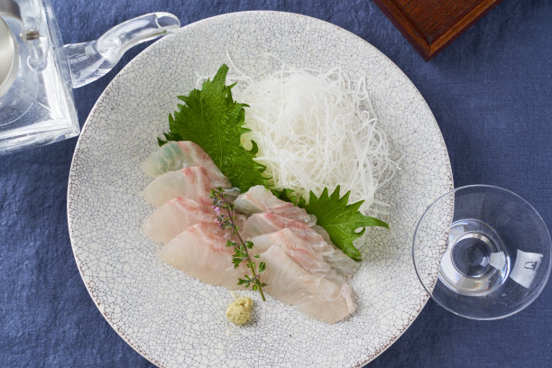 日本料理:红海鲷鱼刺身图片下载