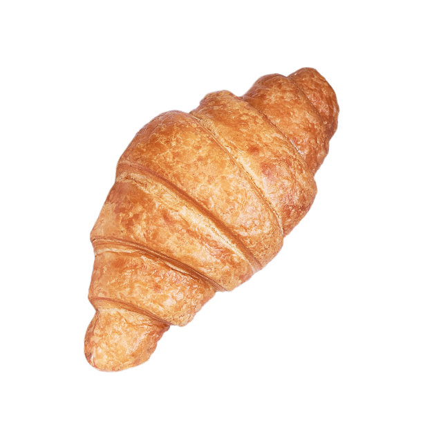 牛角面包孤立在白色顶视图图片下载