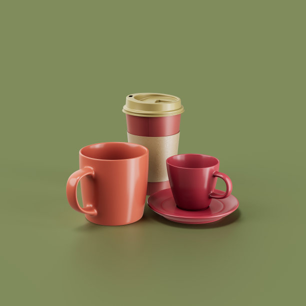 咖啡杯组图片下载