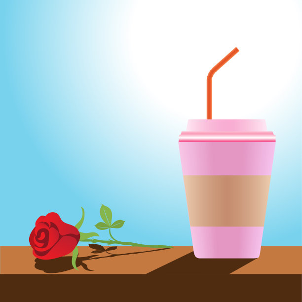 粉色纸杯模板。图片下载