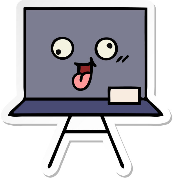 可爱的卡通黑板贴纸图片下载