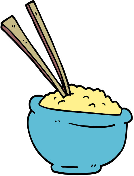 卡通涂鸦美味的碗饭图片下载