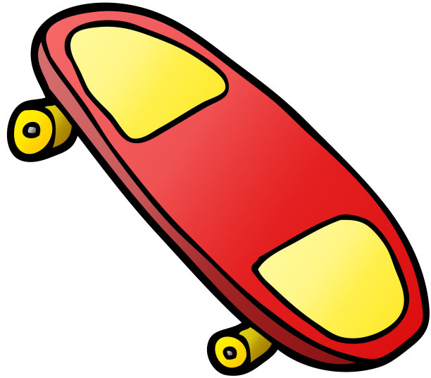 卡通涂鸦滑板图片下载