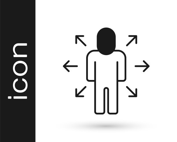 黑色多任务管理器工作图标隔离在白色背景上。向量图片下载