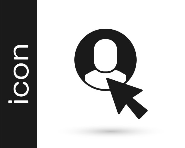 黑色工人图标隔离在白色背景上。业务头像符号用户配置文件图标。男性用户签名。向量图片下载