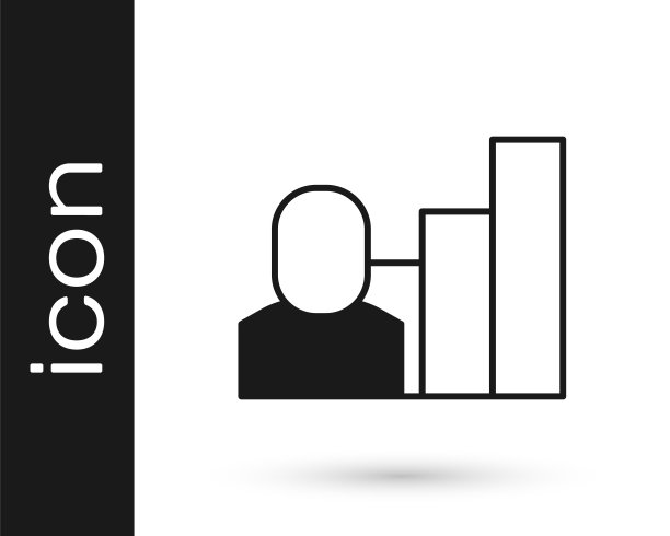 黑色生产性人类图标孤立在白色背景上。创意工作，成功，生产力，愿景和效率概念。向量图片下载