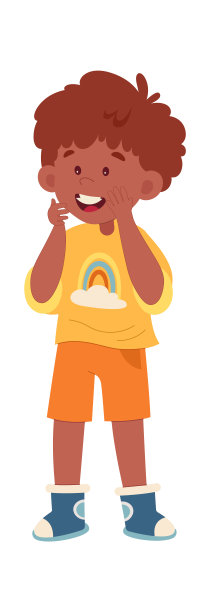 微笑男孩插画图片下载