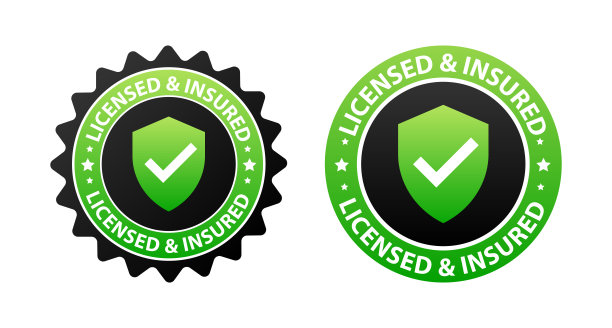 许可和保险标签。官方许可证和保险-质量和安全的保证图片下载